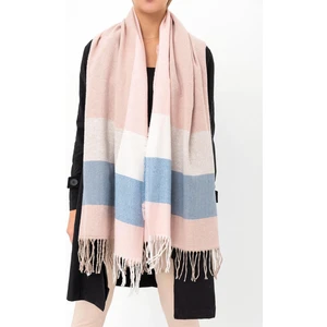 Saria Moda Yumuşak Dokulu Balık Sırtı Desenli Kalın Omuz Şalı