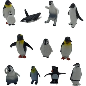 Sevimli Penguenler Ailesi 12'li Mini Boy Oyuncak Penguenler
