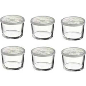 Kapaklı Cam Saklama Kabı 6'lı Kahvaltılık 220CC FMA07064