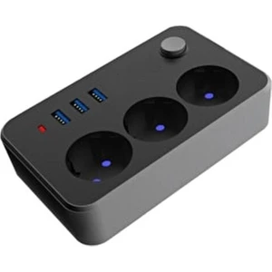2 M 3'lü Termal Akım Korumalı Priz 3-Usb FTR_02