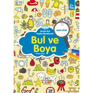 0-6 Yaş Yayınları Bul ve Boya Mavi Kitap