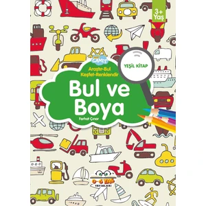 0-6 Yaş Yayınları Bul ve Boya Yeşil Kitap