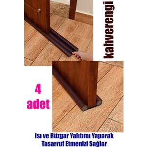 Ankaflex 4 Adet Çift Taraflı Kapı Altı Rüzgar Soğuk ve Haşere Önleyici Isı Yalıtım Süngeri