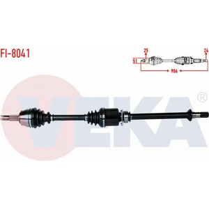 Fıat Grande Punto (199) 1.3 Mjt 75 Hp Uzunluk 906MM 2012- Komple Aks Sağ Ön 46308522