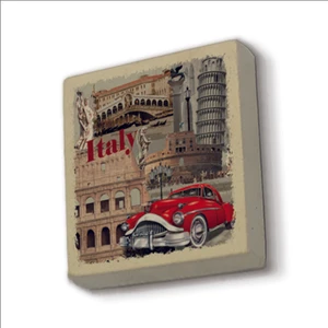 Italya Görseli Baskılı Doğaltaş  MAGNET(KRG-046)