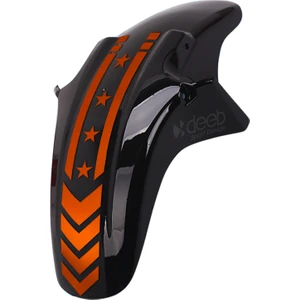 Motosiklet Çamurluk Yıldız Sticker Turuncu Reklektif - 2 Adet