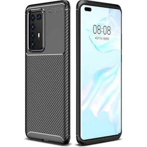 Kip GSM Huawei P40 Pro Kılıf Karbon Desenli Yüksek Kalite Negro Silikon Kapak