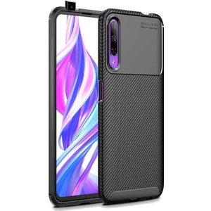 Kip GSM Huawei P Smart Pro 2019 Kılıf Karbon Desenli Yüksek Kalite Negro Silikon Kapak