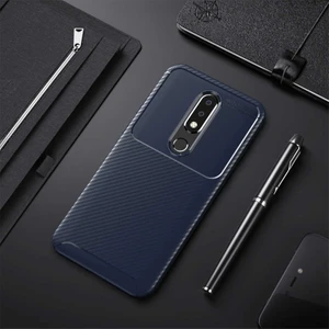 Kip GSM Nokia 5.1 Plus Kılıf Karbon Desenli Yüksek Kalite Negro Silikon Kapak