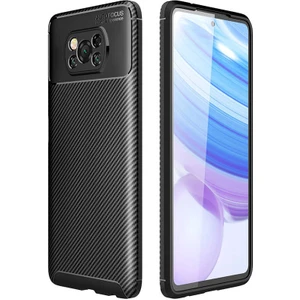 Kip GSM Xiaomi Poco X3 Kılıf Karbon Desenli Yüksek Kalite Negro Silikon Kapak
