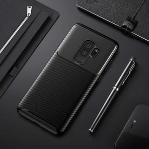 Kip GSM Galaxy S9 Plus Kılıf Karbon Desenli Yüksek Kalite Negro Silikon Kapak