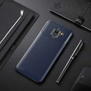 Kip GSM Galaxy J6 Kılıf Karbon Desenli Yüksek Kalite Negro Silikon Kapak