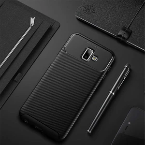 Kip GSM Galaxy J6 Plus Kılıf Karbon Desenli Yüksek Kalite Negro Silikon Kapak