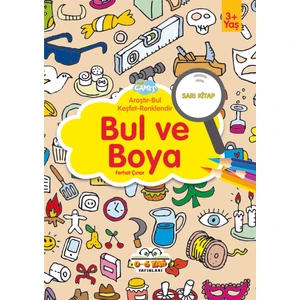 0-6 Yaş Yayınları Bul ve Boya Sarı Kitap