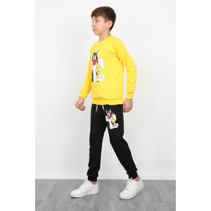 Erkek Çocuk Tom Jerry Baskılı Kompak Penye Ikili Takım