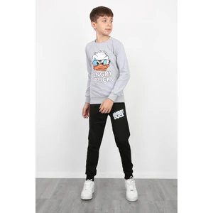 Erkek Çocuk Angry Duck Baskılı Kompak Penye Ikili Takım
