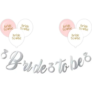 Çıtı Pıtı Store Bride To Be Gümüş Balonlu Set