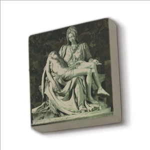Pietà (Michelangelo, 1498) Baskılı Doğaltaş  MAGNET(KRG-144)
