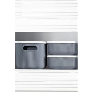 1 Adet Storage 6 Lt Gri Çok Amaçlı Dolap Içi Düzenleyici Kapaklı Kutu, Dekoratif Saklama Kutusu
