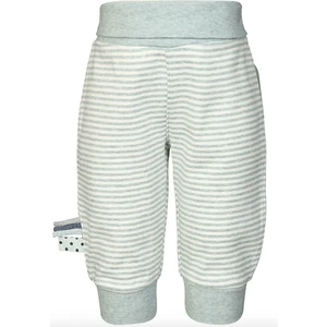 Organicera Organik Beli Lastikli Çizgili Pantolon,aqua Melanj