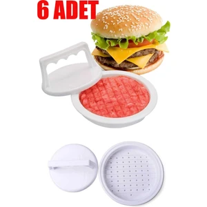 Hamburger Press ve Köfte Kalıbı 6 Adet Hamburger Köfte Şekillendirici Hamburger Yapma Aparatı