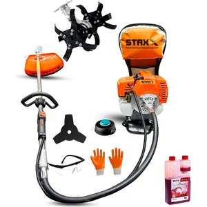 ST9800 Bakır Sargı Sırt Tipi Benzinli Ot Çayır Çim Biçme Tırpanı + Akrobat Super Çapa Aparatı Hediye