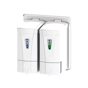 (Ün-Ev) Mini 2'li Sıvı Sabunluk (Sıvı Sabun Dispenseri)  250X2=500 cc Beyaz  3564-0
