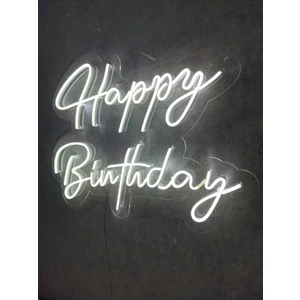 Happy Birthday Doğum Günü Neon Yazı Tabela Dekoratif Işık Organizasyon Arka Plan Aydınlatma Neon