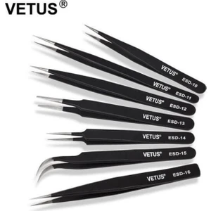 Vetus Hassas Elektronik Cımbız Seti Antistatik Çelik Tweezer Set