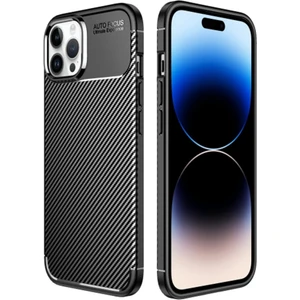 iPhone 14 Pro Max Kılıf Ultra Slim Fiber Karbon Silikon Parmak Izi ve Leke Yapmaz Şık Tasarım