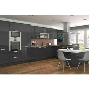 Armut Reklam Dolap Kaplama Folyosu Parlak Antrasit Gri61 x 400 cm Kendinden Yapışkanlı