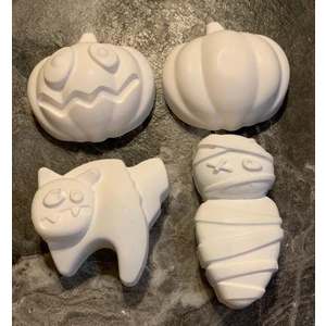 Alohamora Shop 4 Adet Dekoratif Taş Tozundan Boyanabilir Ham Obje Cadılar Bayramı Halloween Biblo