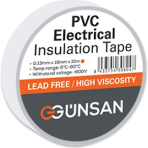 Günsan Pvc Izole Bant Beyaz 10 Adet