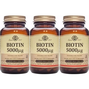 Biotin 5000 Mcg 50 Kapsül 3 Adet SKT:11/2025