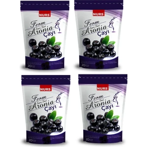 Aronia Çayı Aronya Çayı 20 Süzen Poşet Çay Karışık Aroniya (4 Paket x 20 Süzen = 80 Süzen)