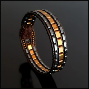 Seven Art Jewelry Doğal Taş Bileklik, Hematit Bileklik, El Yapımı Bileklik, Kahverengi Bileklik