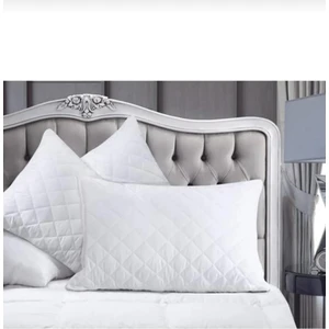 AY Home  2 Adet Kapitoneli  Fermuarlı Beyaz Yastık Koruyucu  Kılıfı Pamuklu 50X70CM Ebatında