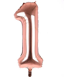 Deniz Party Store 16" Inç 40 cm Folyo Balon Rose Gold 1 Rakamı