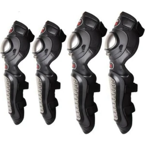Europe Standart Titanyum Lüx Mafsallı Motor Dizlik Dirseklik Set Rahat Motorsiklet Bacak Kol Koruma Knee Pad