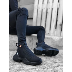 BA0401 Bağcıksız Rahat Yüksek Taban Erkek Spor Yarım Bilek Bot