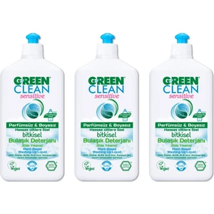 U Green Clean Sensitive Bitkisel Bulaşık Deterjanı 500 ml x3 Adet