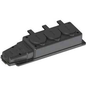 Ne-Ad 1X16A Kauçuk Kapaklı Siyah 3'lü Grup Priz