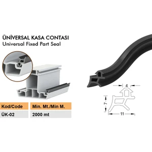 Pen Markalarının Kapı Pencere Contası Pvc Fitili 25 Metre Gri Tüm Standart Pvc Pimapen, Fıratpen, Egepen, Winsa Gibi Markalara Uygun
