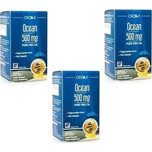 Ocean 500 mg Balıkyağı 60 Kapsül 3 Kutu