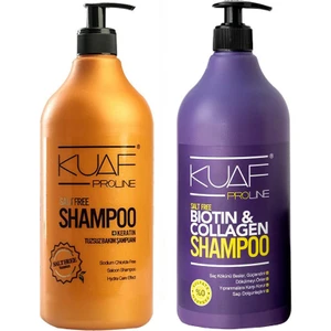 Tuzsuz Keratin Bakım Şampuan 1 L + Sülfatsız Biotin& Dolgunlaştırıcı Şampuan 1 L