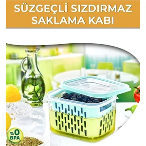 Süzgeçli  Saklama Kabı 1.6 Lt.