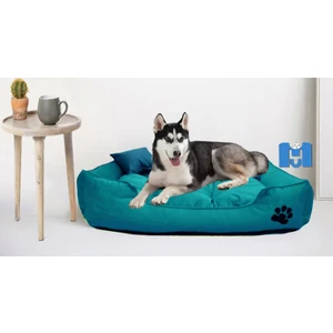 Mavi Vitrin Ultrasoft Mukavemetli  Battal Boy  Köpek Yatağı  Yıkanabilir Ürün / Kemik ve  Yastık Hediyeli