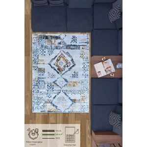 Caretta Home Abstract Seri Jüt Dokuma Shaggy Peluş Salon Oturma Odası Mutfak Çocuk Odası Halısı