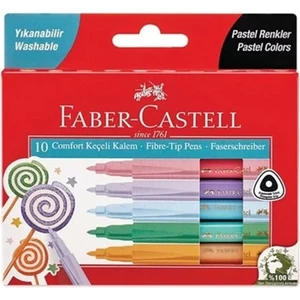 Comfort Keçeli Pastel Renkler 10'lu Yıkanabilir