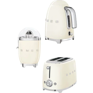 Smeg Krem Kettle Ekmek Kızartma Makinesi ve Narenciye Sıkacağı Seti